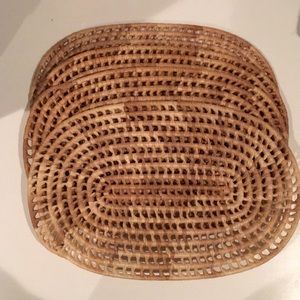 WICKER Straw like placemats lot of  4  Oblong